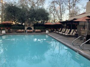 The pool at the Garland Hotel in LA